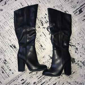 Knee Length Leather Boots from Target